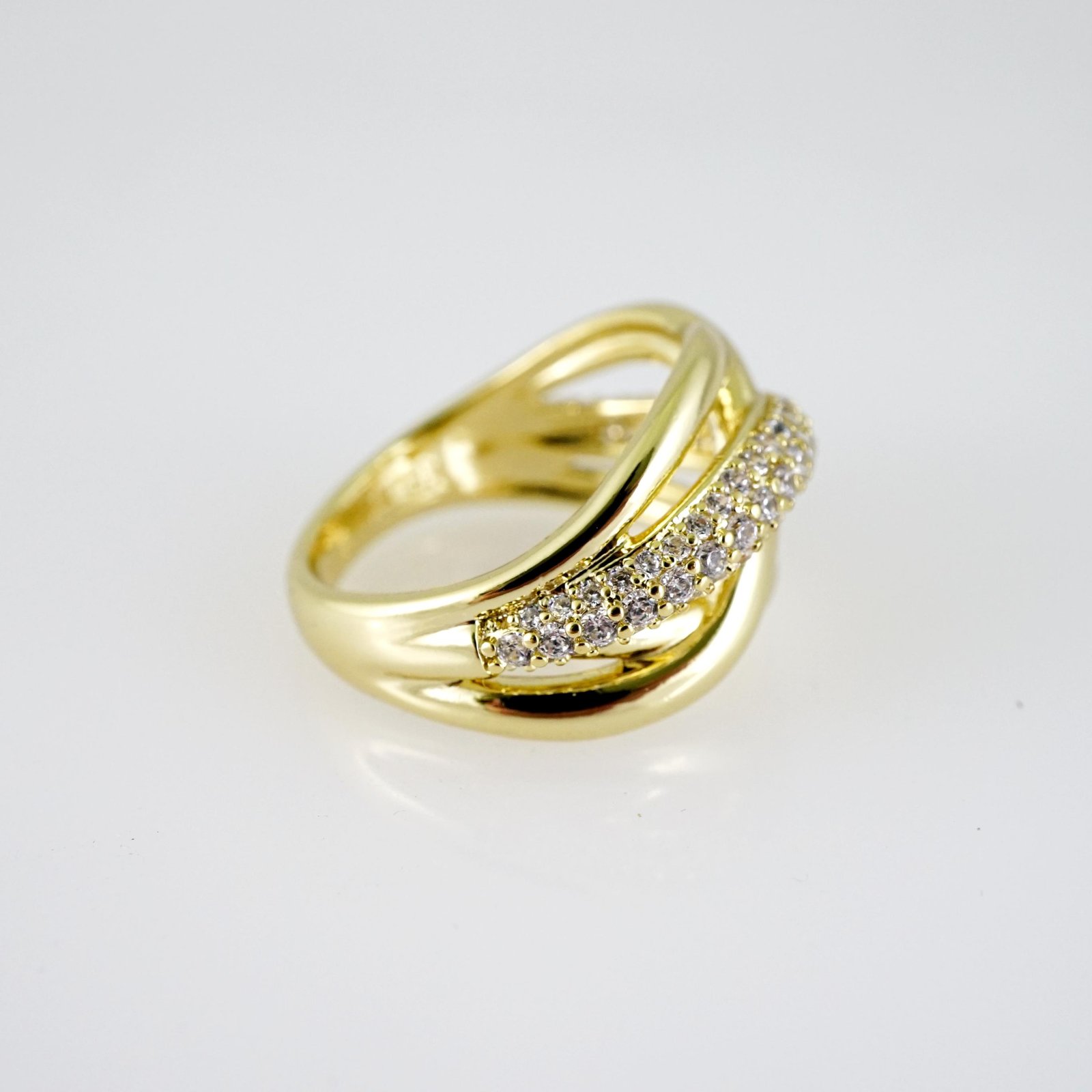 R859 RING - ANILLO - Zircon Stone - 14K Real Color - Image 2