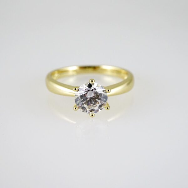 R861 RING - ANILLO - Zircon Stone - 14K Real Color
