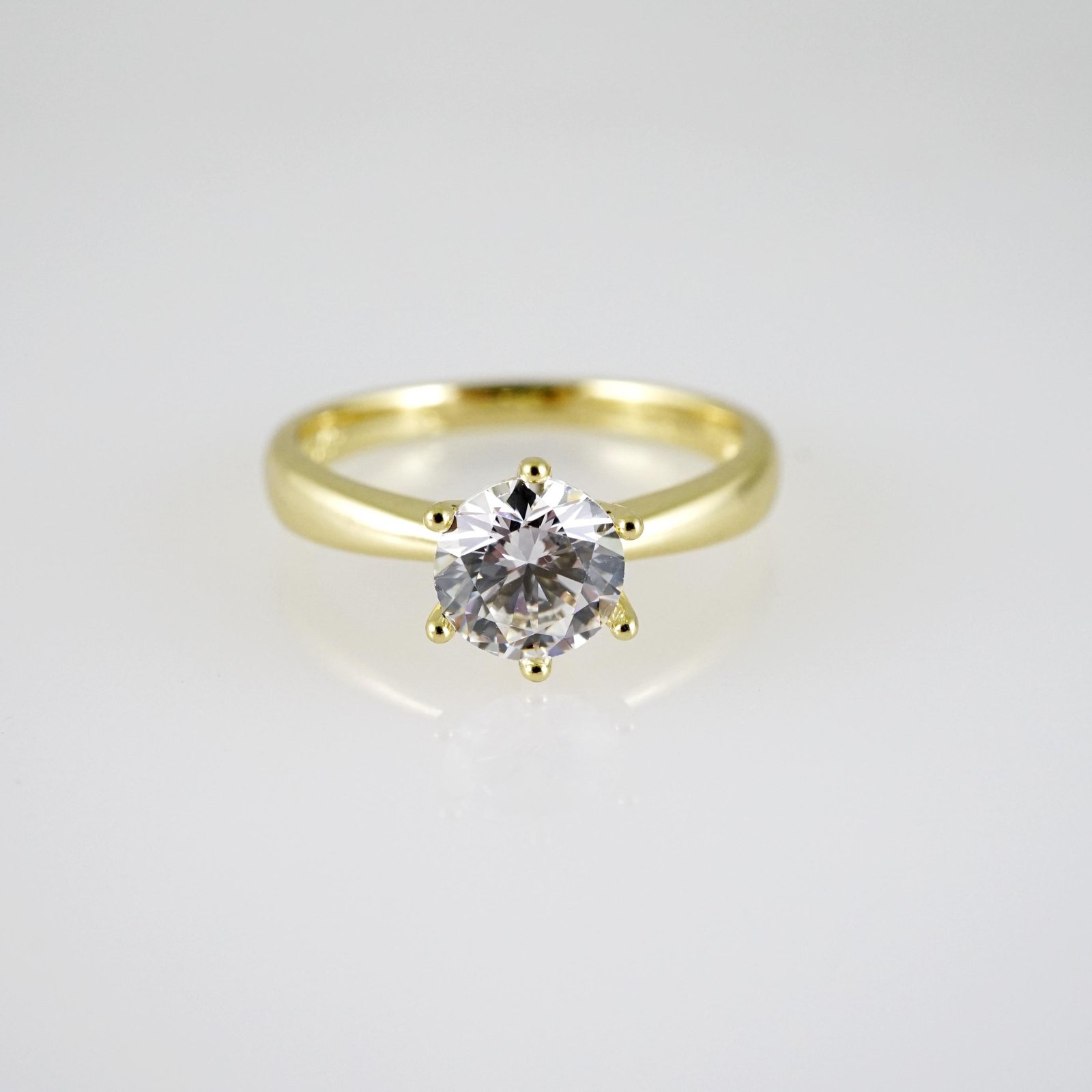 R861 RING - ANILLO - Zircon Stone - 14K Real Color