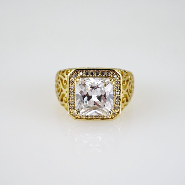 R863 RING - ANILLO - Zircon Stone - 14K Real Color