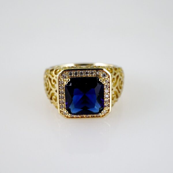 R864 RING - ANILLO - Zircon Stone - 14K Real Color