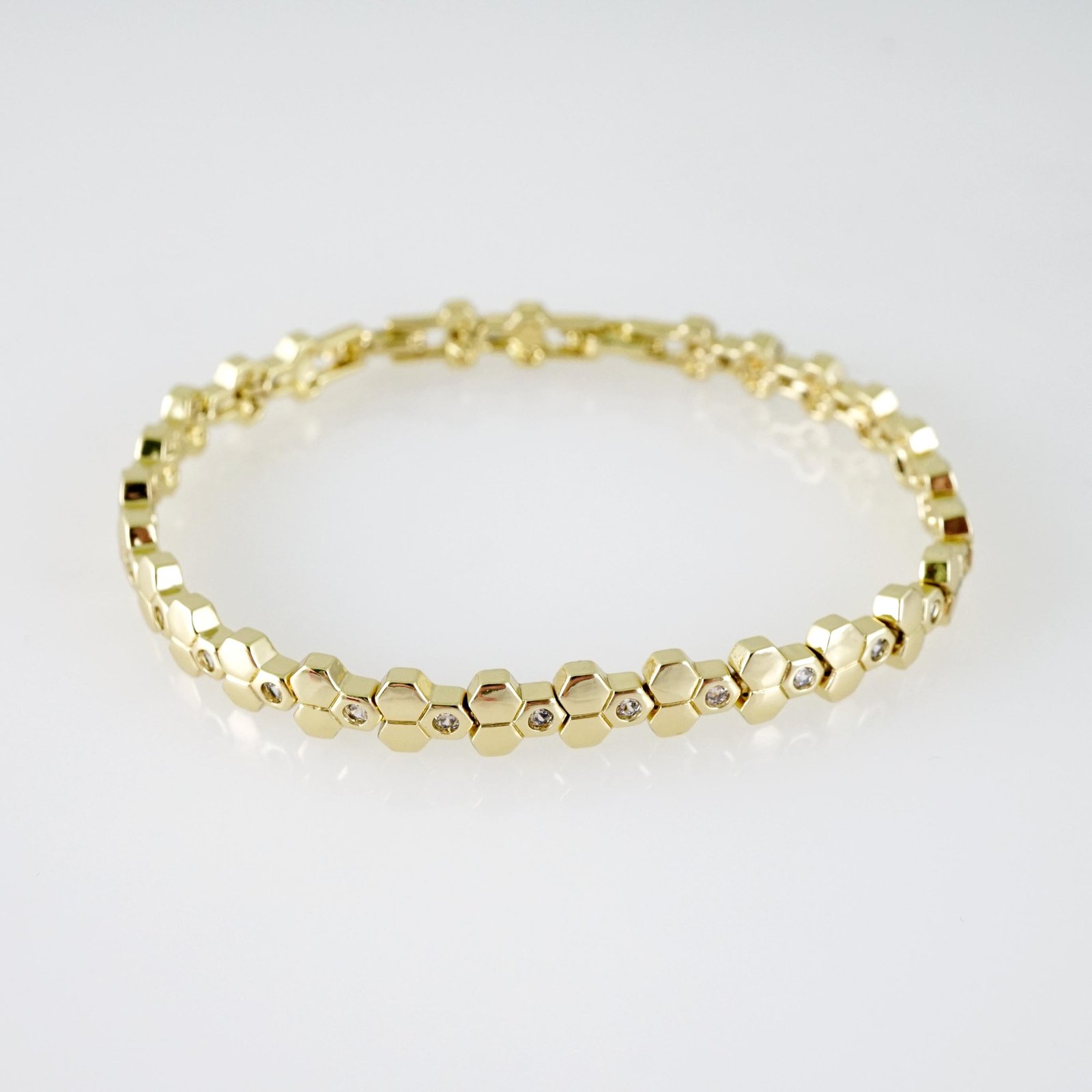 B1795 Bracelet - Pulseras - Zircon Stone - 14K Real Color - Image 2