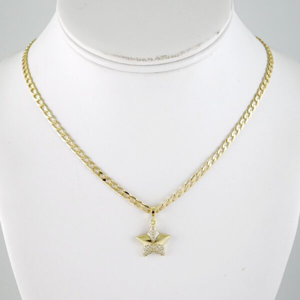 SET1845 Cadenas & Colgantes - Chain - Pendants - Zircon Stone - 14K Real Color - 3mmX60cm