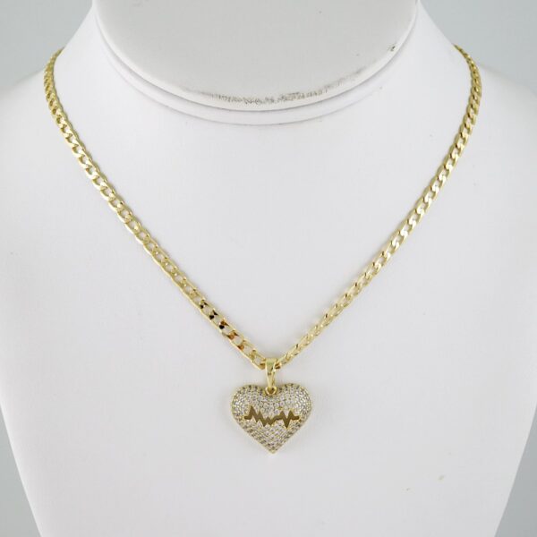 SET1846 Cadenas & Colgantes - Chain - Pendants - Zircon Stone - 14K Real Color - 3mmX60cm