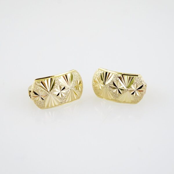 E2197 Earrings - Aretes - Plain - 14K Real Color