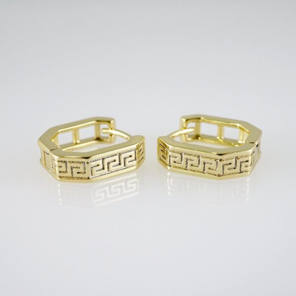 E2736 Earrings - Aretes - Zircon Stone - 14K Real Color