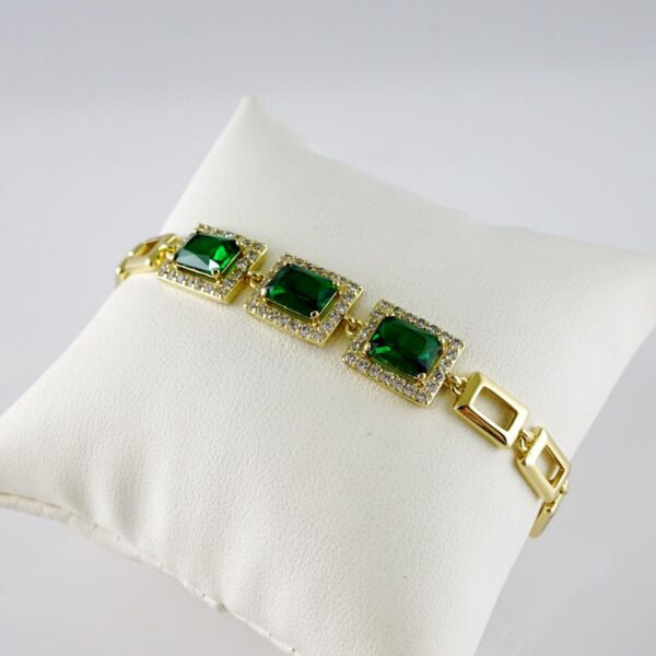 B1799 Bracelet - Pulseras - Zircon Stone - 14K Real Color
