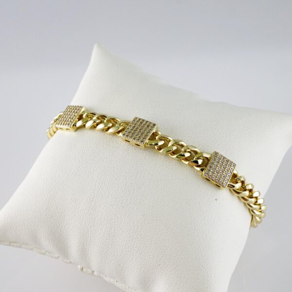 B1803 Bracelet - Pulseras - Zircon Stone - 14K Real Color