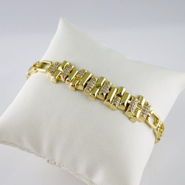 B1804 Bracelet - Pulseras - Zircon Stone - 14K Real Color