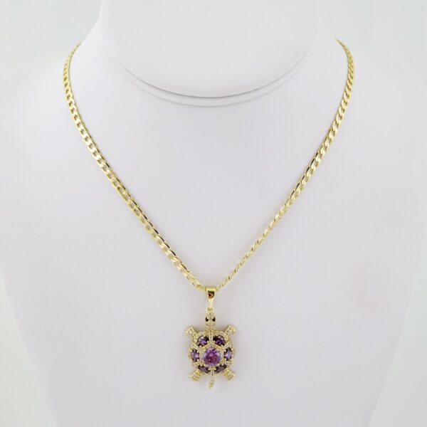 SET1647 Cadenas - Colgante -  Chain W - Pendants - 14K Real Color - Zircon Stone - 3mmX45cm