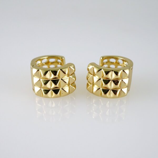 E2749 Earrings - Aretes - Zircon Stone - 14K Real Color