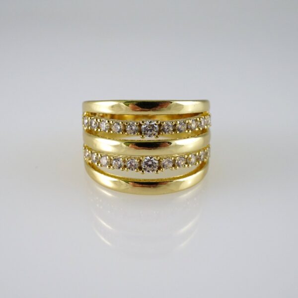 R865 RING - ANILLO - Zircon Stone - 14K Real Color
