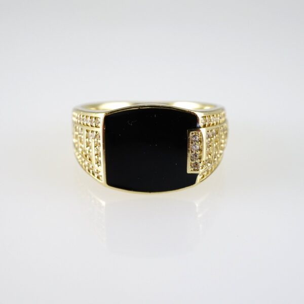R868 RING - ANILLO - Zircon Stone - 14K Real Color