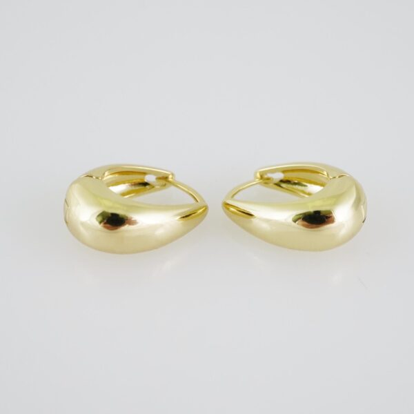 E1932 Earrings - Aretes - Plain - 14k Real Color