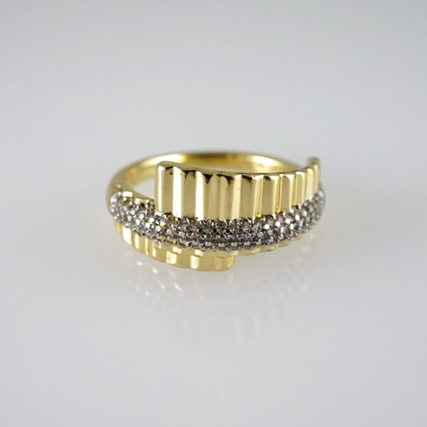 R874 RING - ANILLO - Zircon Stone - 14K Real Color