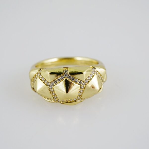 R678 RING - ANILLO - Zircon Stone - 14K Real Color