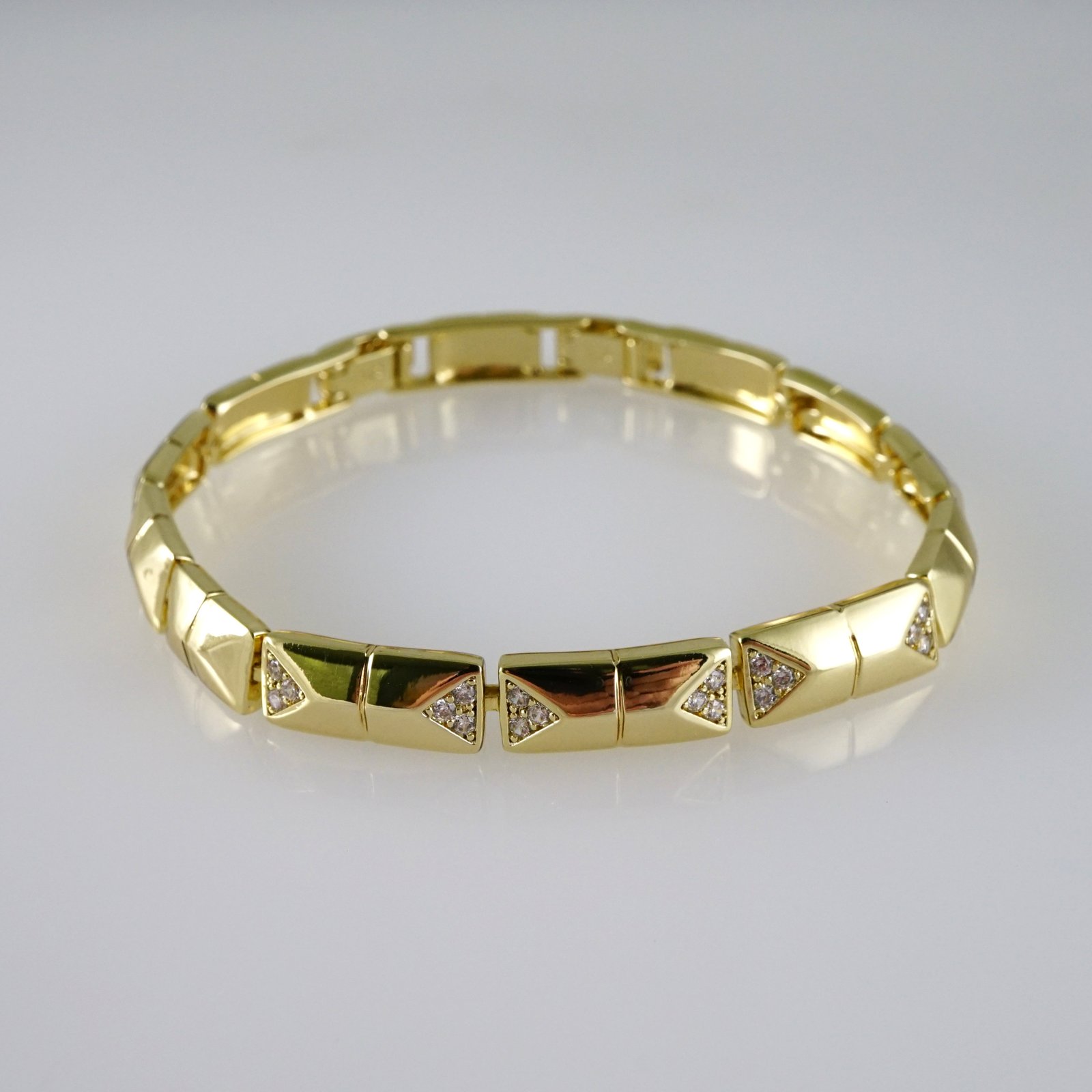 B1807 Bracelet - Pulseras - Zircon Stone - 14K Real Color - Image 2
