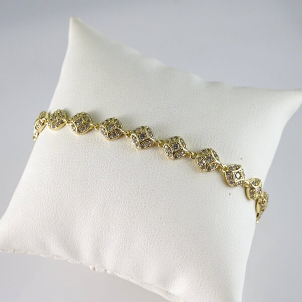 B1810 Bracelet - Pulseras - Zircon Stone - 14K Real Color