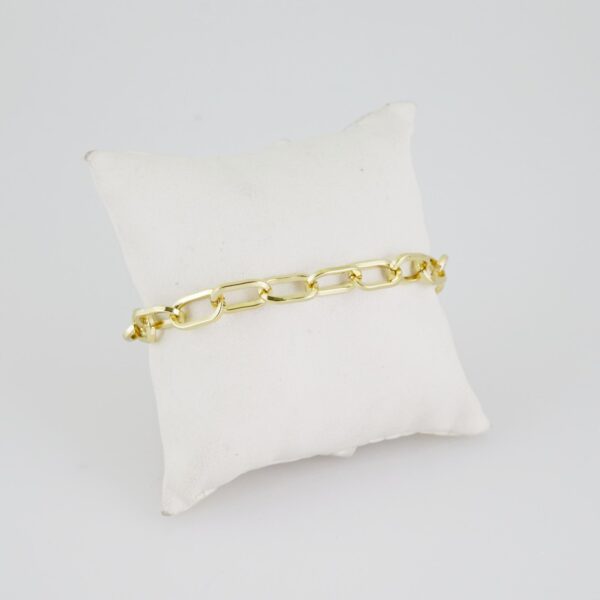 B1395  Bracelet - Pulseras - Plain - 14K Real Color