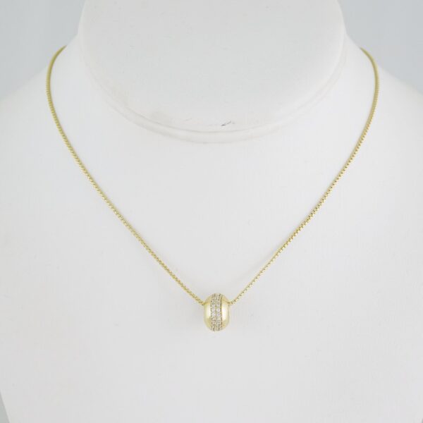 SET1481 Cadenas - Colgante - Chain W - Pendants - 14K Real Color - Zircon Stone 2mmX45cm