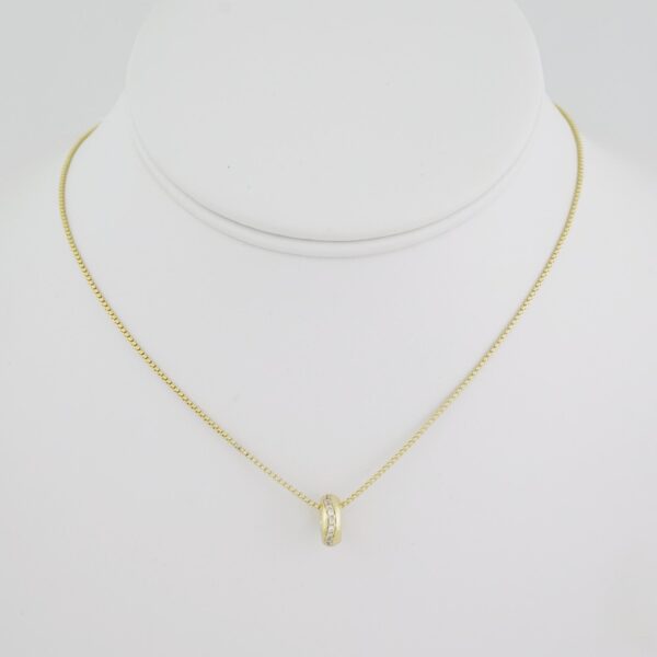 SET1482 Cadenas - Colgante - Chain W - Pendants - 14K Real Color - Zircon Stone 2mmX45cm