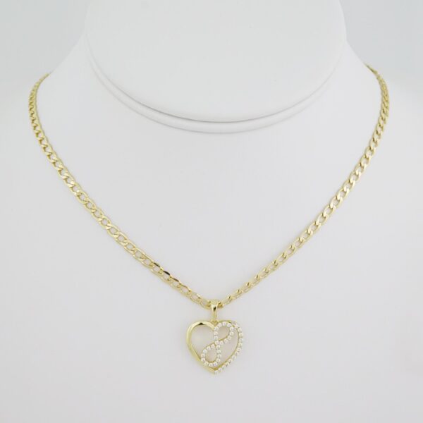 SET1488 Cadenas - Colgante - Chain W - Pendants - 14K Real Color - Zircon Stone 3mmX45cm