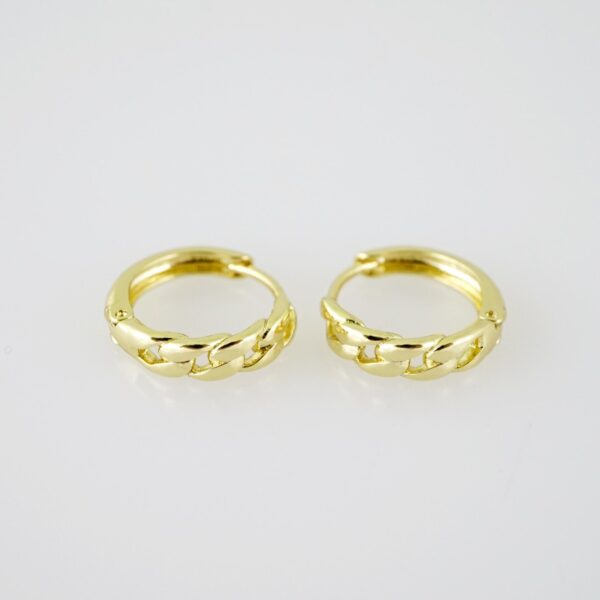 E1948 Earrings - Aretes - Plain - 14k Real Color