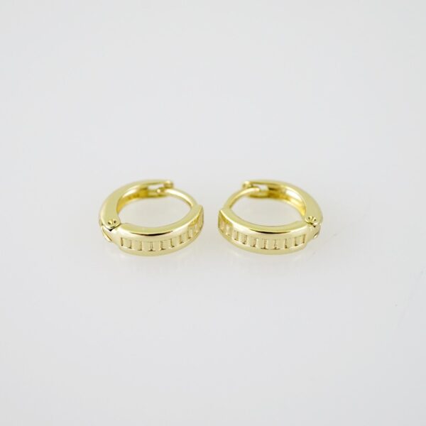 E1950 Earrings - Aretes - Plain - 14k Real Color