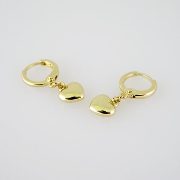 E1957 Earrings - Aretes - Plain - 14k Real Color