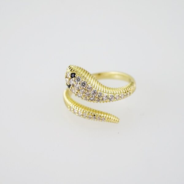 R679 RING - ANILLO - Zircon Stone - 14K Real Color - Ajustable
