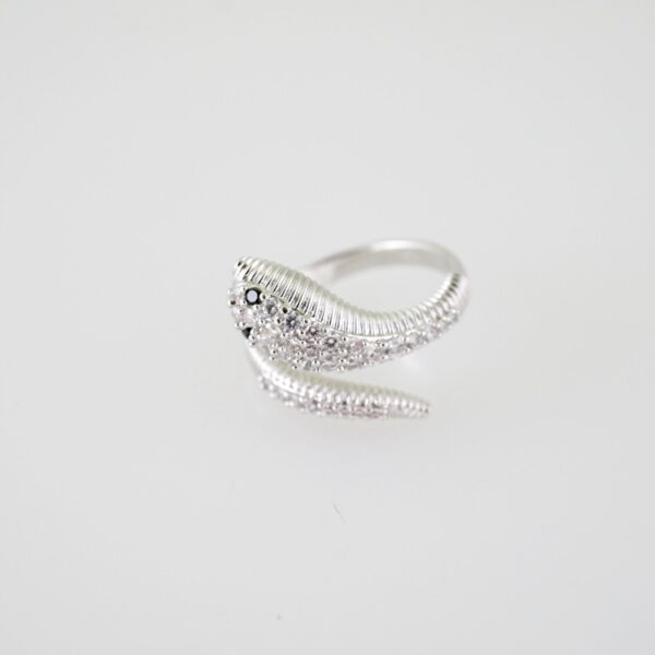 R680 RING - ANILLO - Zircon Stone -  Silver Color - Ajustable
