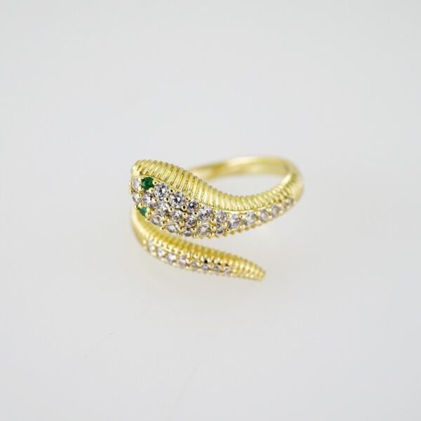 R681 RING - ANILLO - Plain - 14K Real Color - Ajustable