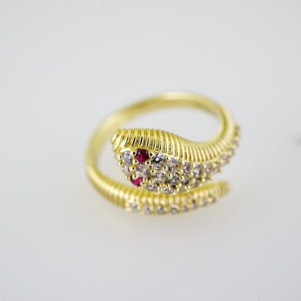 R682 RING - ANILLO - Zircon Stone - 14K Real Color