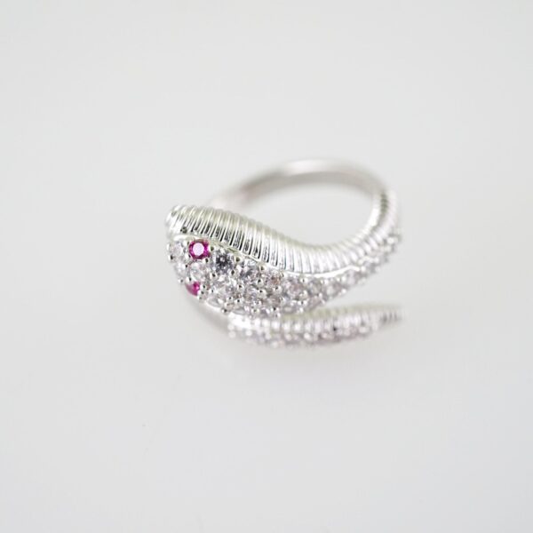 R686 RING - ANILLO - Zircon Stone - Silver Color - Ajustable