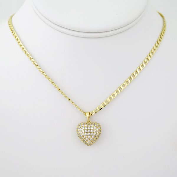 SET1494  Cadenas & Colgantes - Chain & Pendants - 14K Real Color - Zircon Stone - 3mmX45cm