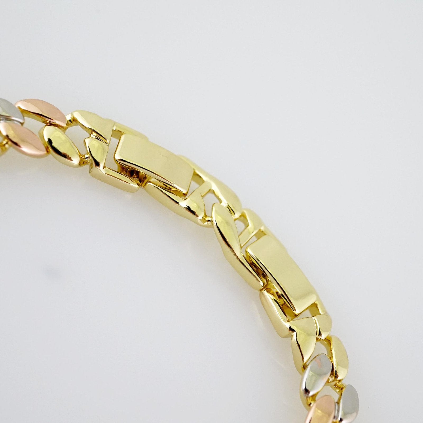 B1591 Bracelet - Pulseras - Zircon Stone - Three Tone - Image 3