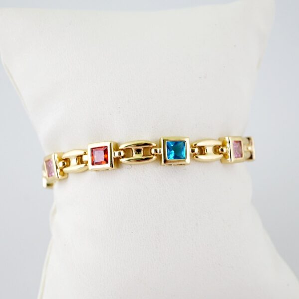 B1597 Bracelet - Pulseras - Zircon Stone - 14K Real Color