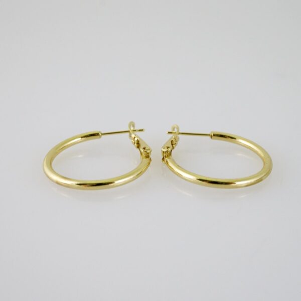 E2234 Earrings - Aretes - Plain - 14K Real Color