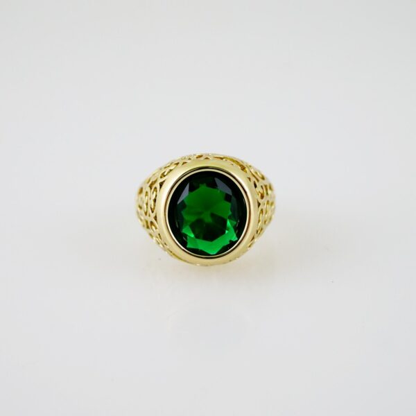 R712 RING - ANILLO - Zircon Stone - 14K Real Color