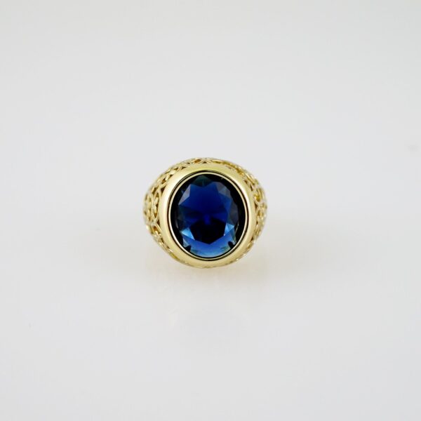 R713 RING - ANILLO - Zircon Stone - 14K Real Color