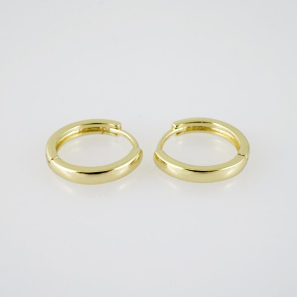 E1968 Earrings - Aretes - Plain - 14k Real Color