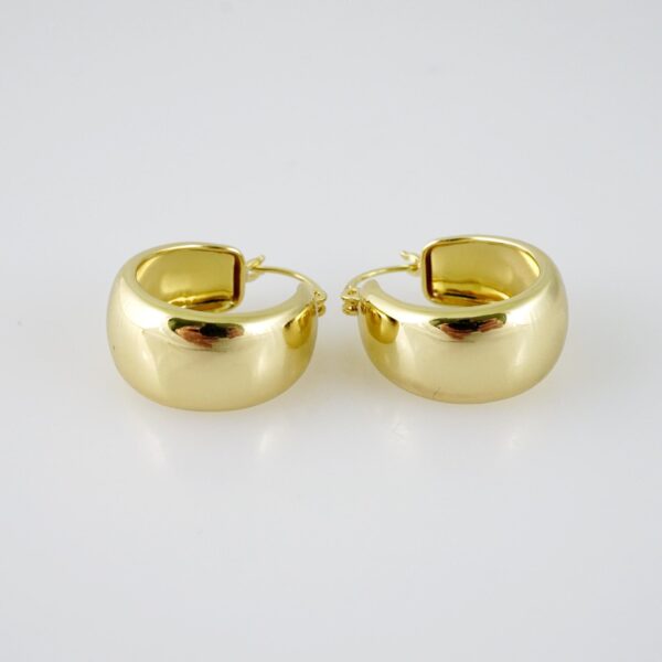 E1975 Earrings - Aretes - Plain - 14k Real Color