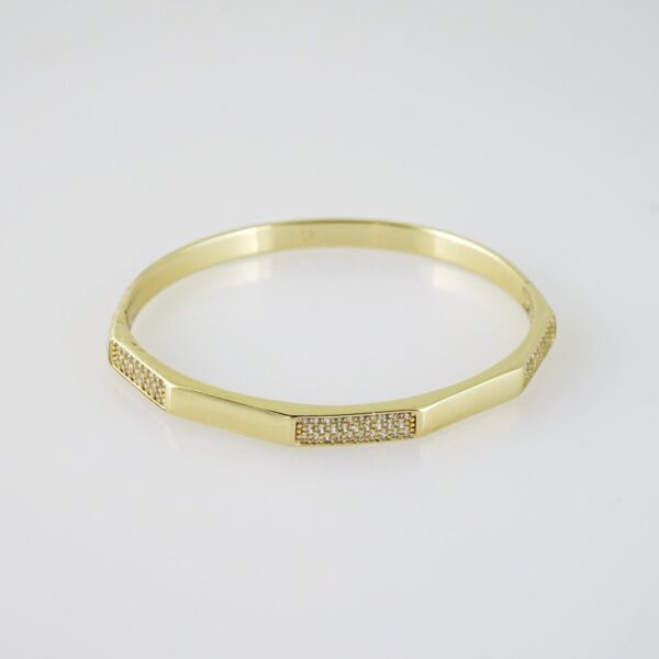 P375 Bangle - Pulso - 14K Real Color - Zircon Stone