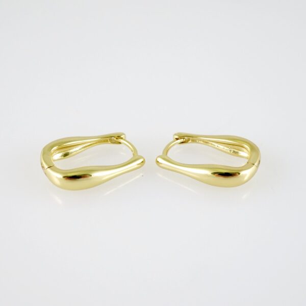 E2373 Earrings - Aretes - Plain - 14K Real Color