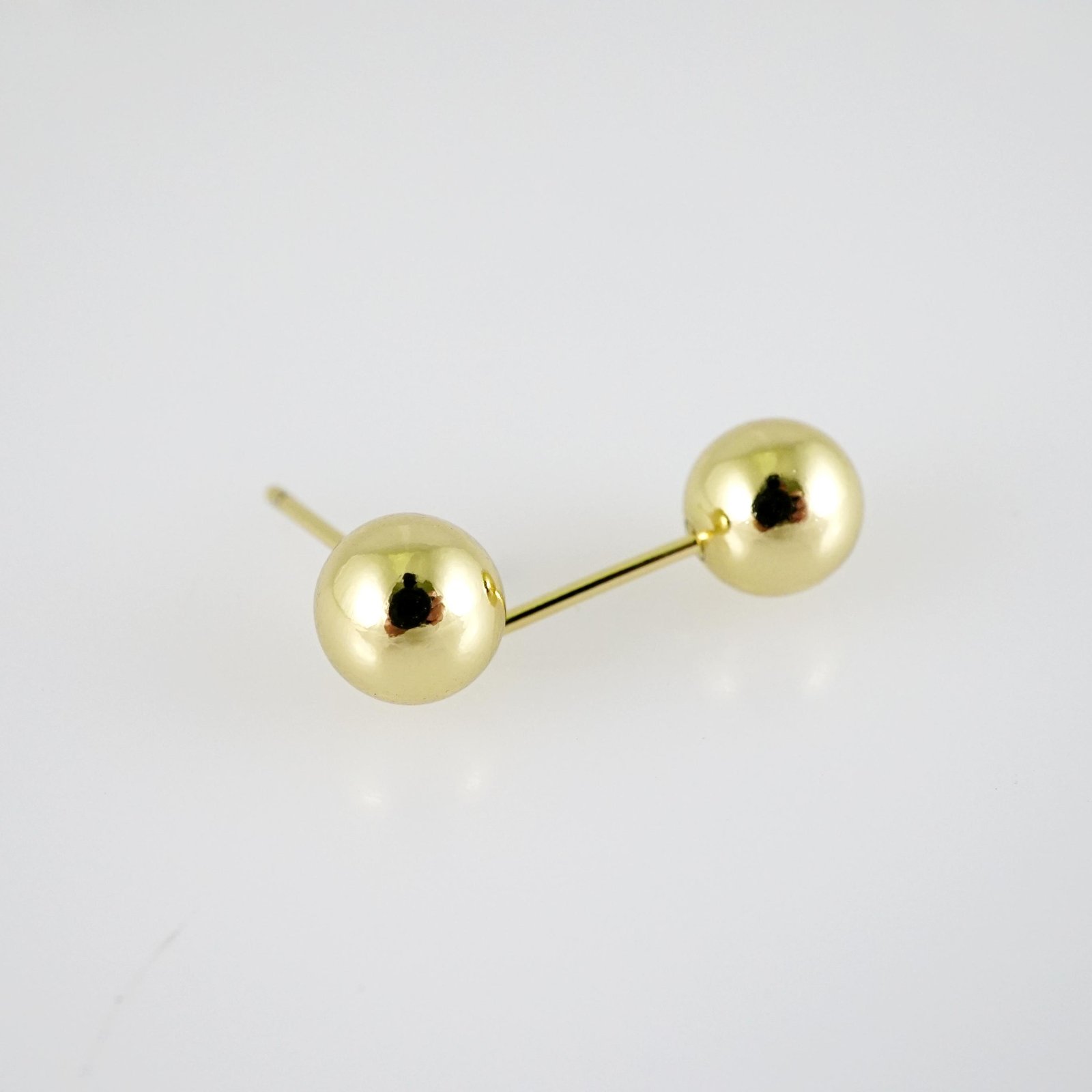 E2375 Earrings - Aretes - Plain - 14K Real Color - Image 2