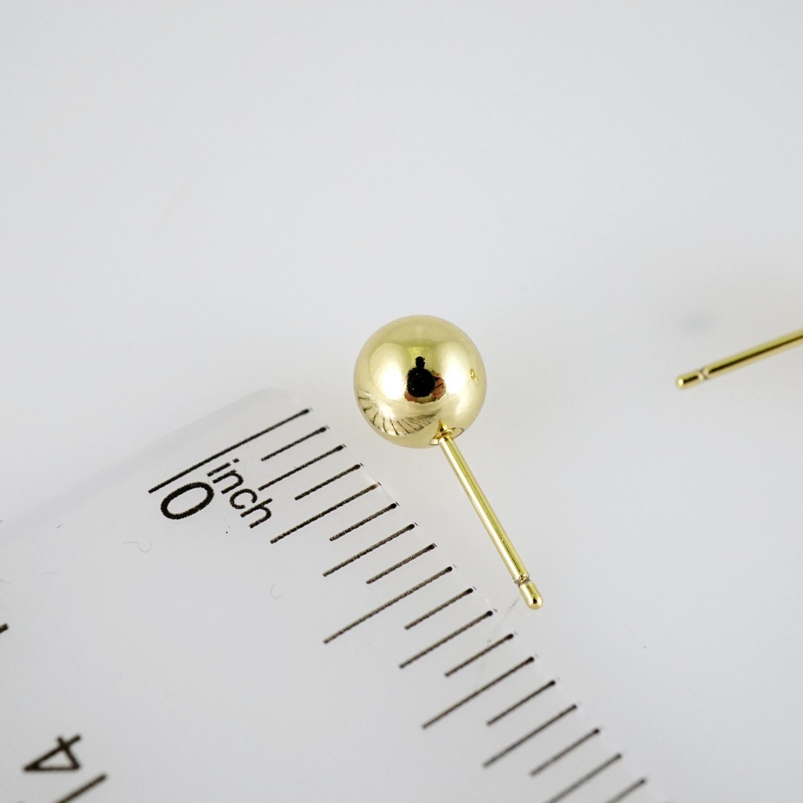 E2375 Earrings - Aretes - Plain - 14K Real Color - Image 3