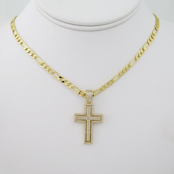 SET1511 Cadenas - Colgantes - Chain - Pendants -  14K Real Color - Zircon Stone - 4mmX45cm