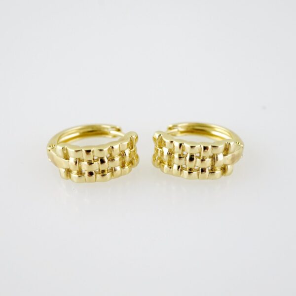 E1983 Earrings - Aretes - Plain - 14k Real Color