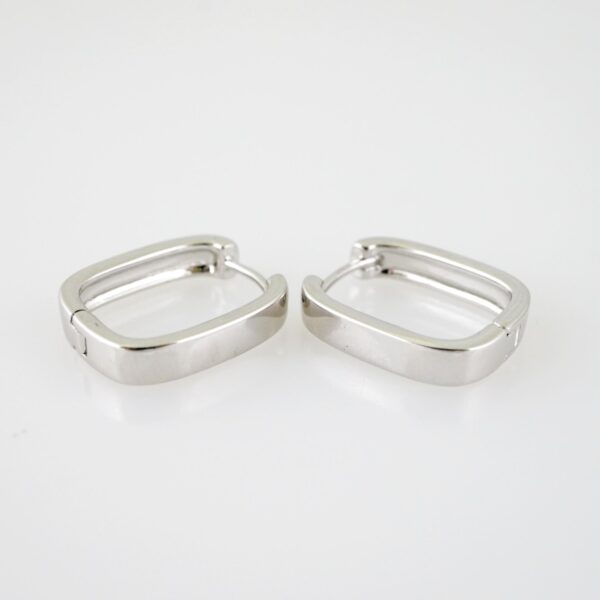 E1987 Earrings - Aretes - Plain - Silver Color