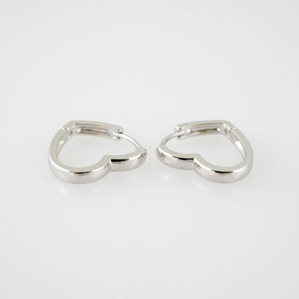 E1989 Earrings - Aretes - Plain - Silver Color